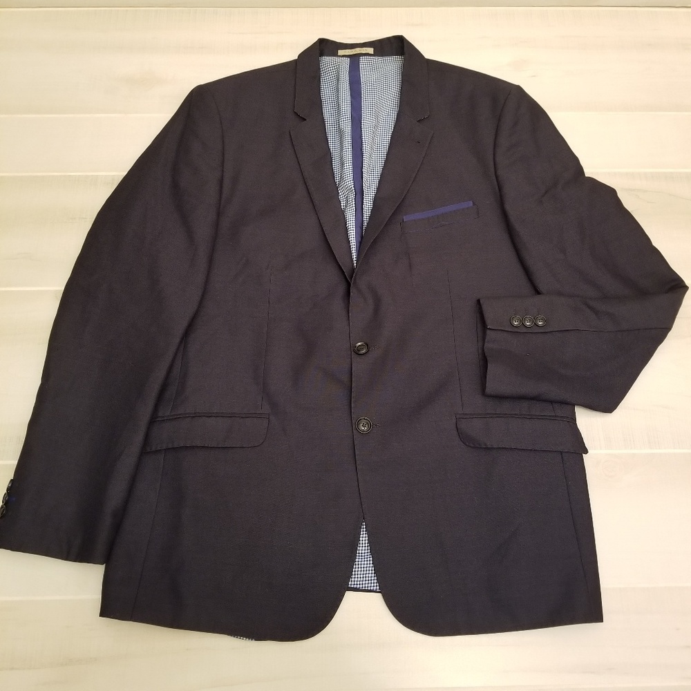 {46} Zara Man Navy & Gingham Blazer